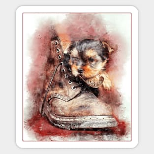 Yorkshire terrier Dog puppy Sticker